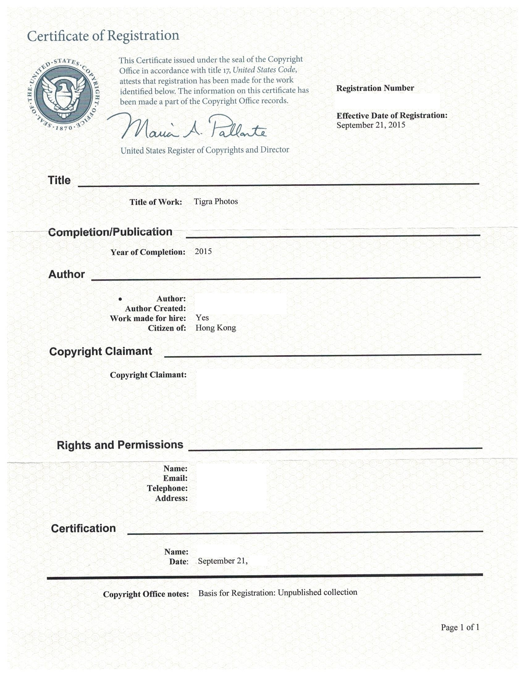 Copyright Registration Usa